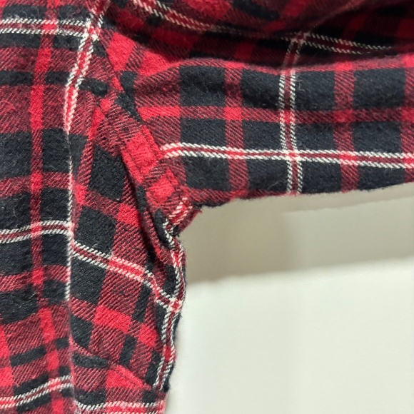 Women's Roots plaid flannel 100% cotton button down fitted shirt size M - Picture 7 of 14